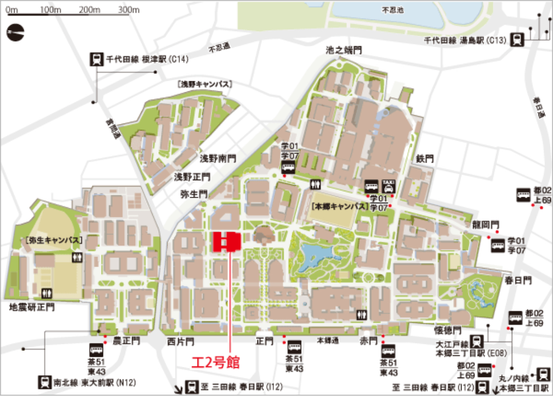 MAP （本郷地区キャンパス　工2号館）